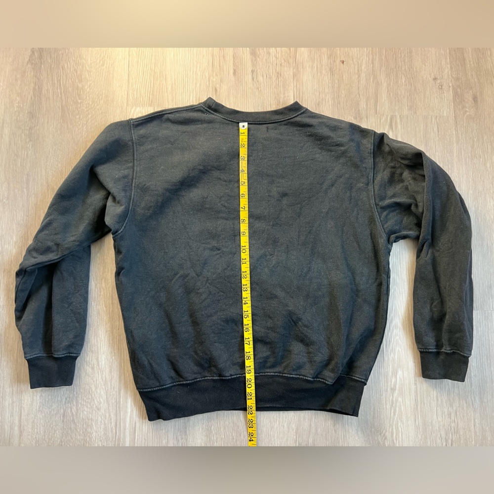 Anine Bing LA XS USA Eagle Flag Graphic Charcoal Sweatshirt oversized cotton - Picture 5 of 7